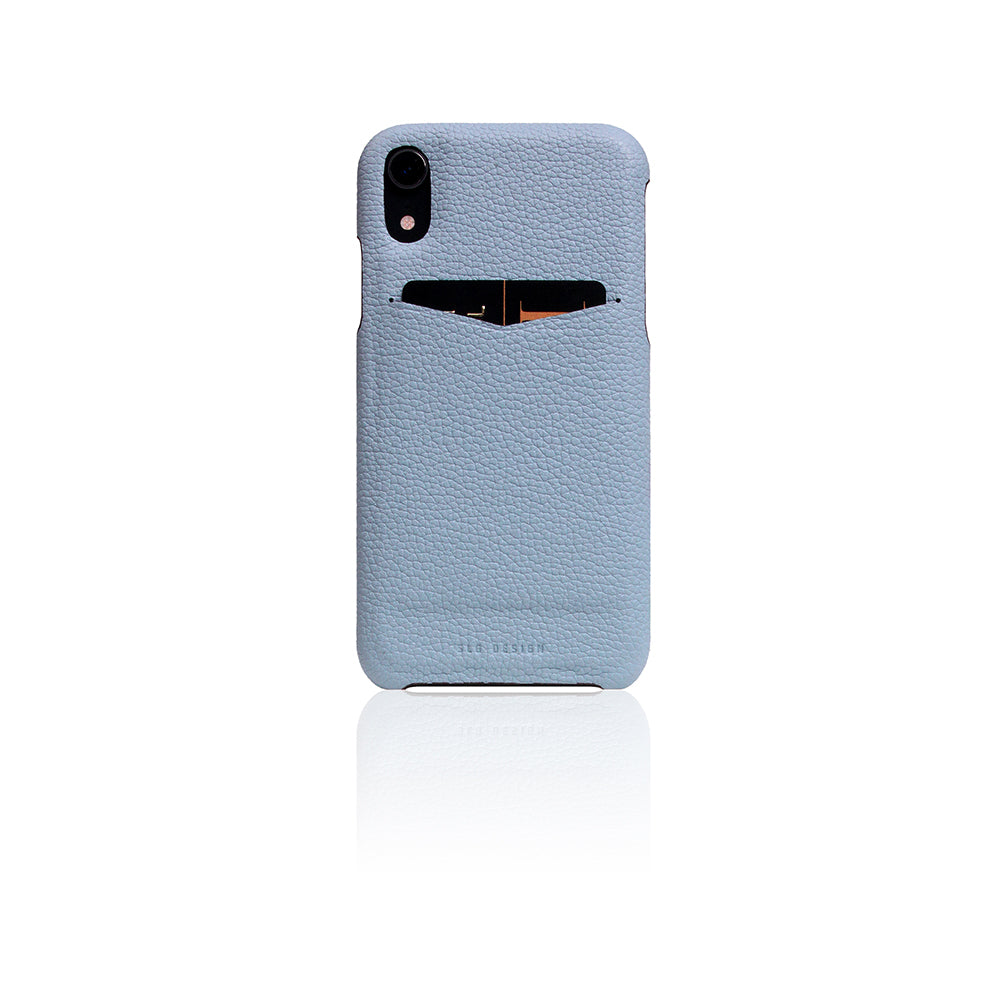 D8 Full Grain Leather Back Case for iPhone XR Powder Blue