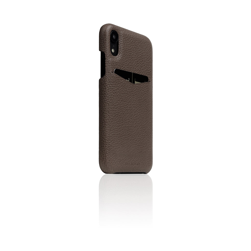 D8 Full Grain Leather Back Case for iPhone XR Etoff Cream