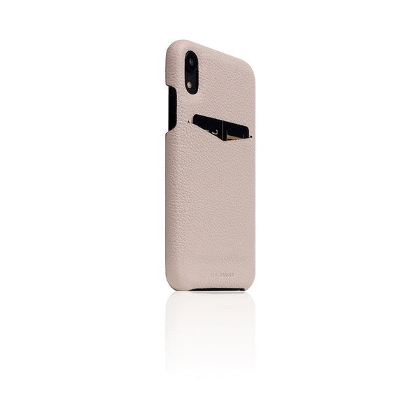 D8 Full Grain Leather Back Case for iPhone XR Light Cream
