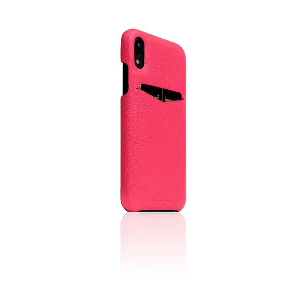 D8 Full Grain Leather Back Case for iPhone XR Pink Rose