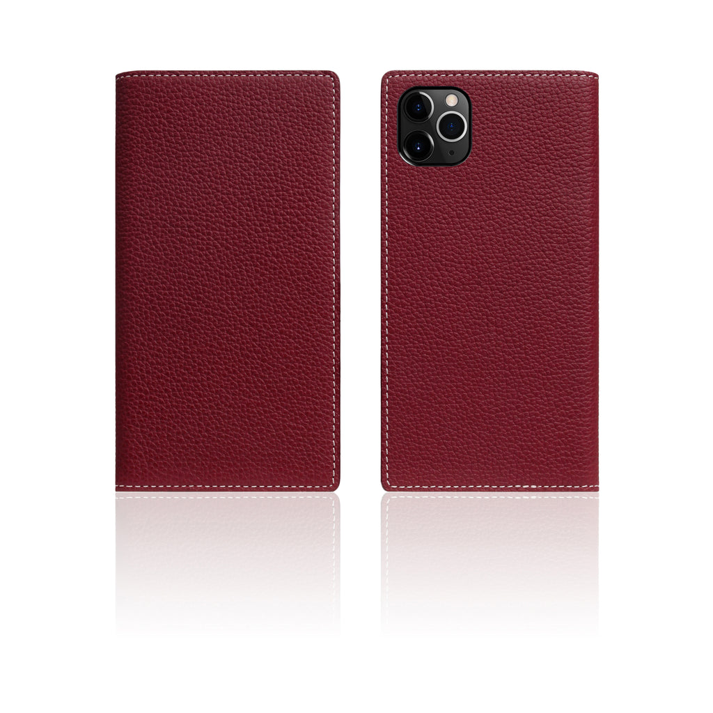 D8 Full Grain Leather Case for iPhone 11 Pro Max Burgundy Rose