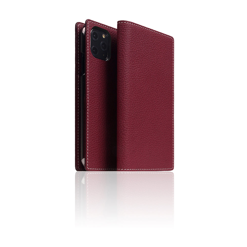 D8 Full Grain Leather Case for iPhone 11 Pro Burgundy Rose