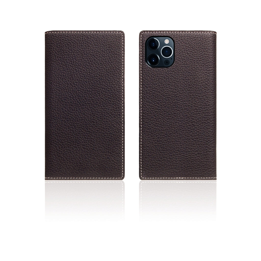 D8 Full Grain Leather Diary Case for iPhone 12 Pro Max (Brown Cream)