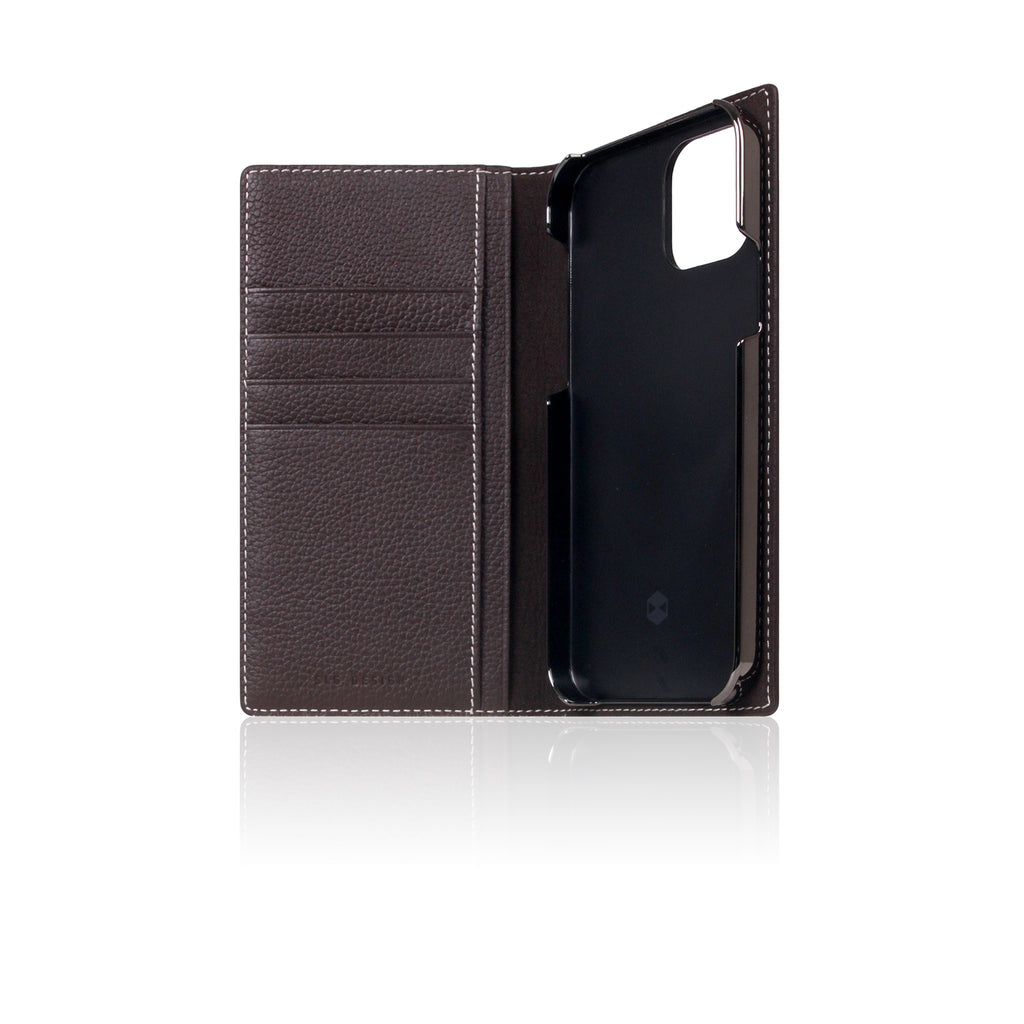 D8 Full Grain Leather Diary Case for iPhone 12 Pro Max (Brown Cream)