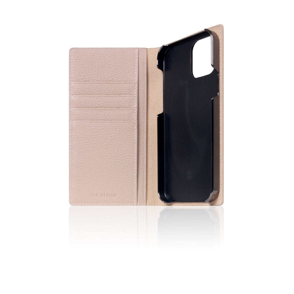 D8 Full Grain Leather Diary Case for iPhone 12 Pro Max (Light Cream)