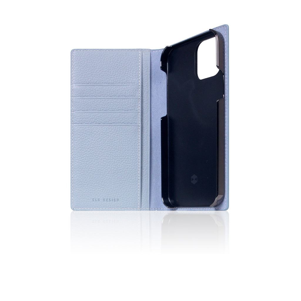 D8 Full Grain Leather Diary Case for iPhone 12 Pro Max (Powder Blue)