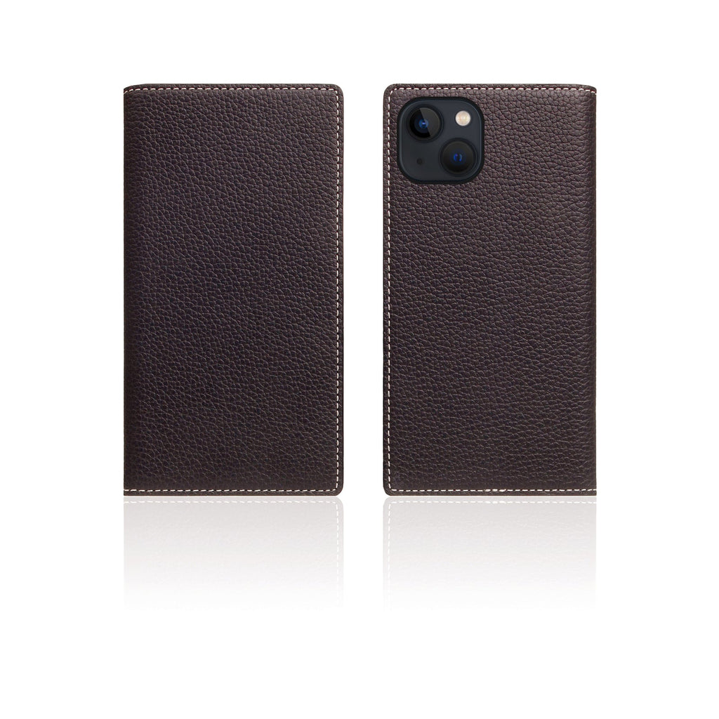 D8 Full Grain Leather Diary Case for iPhone 14 (Brown Cream)