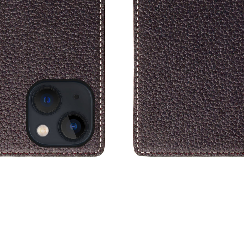 D8 Full Grain Leather Diary Case for iPhone 14 (Brown Cream)