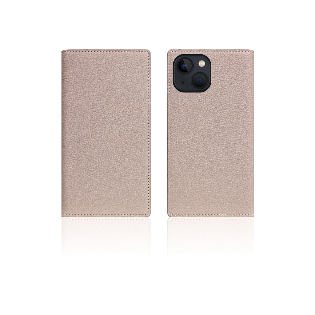D8 Full Grain Leather Diary Case for iPhone 13 mini (Light Cream)