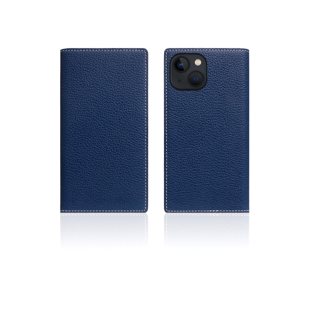 D8 Full Grain Leather Diary Case for iPhone 13 mini (Navy Blue)