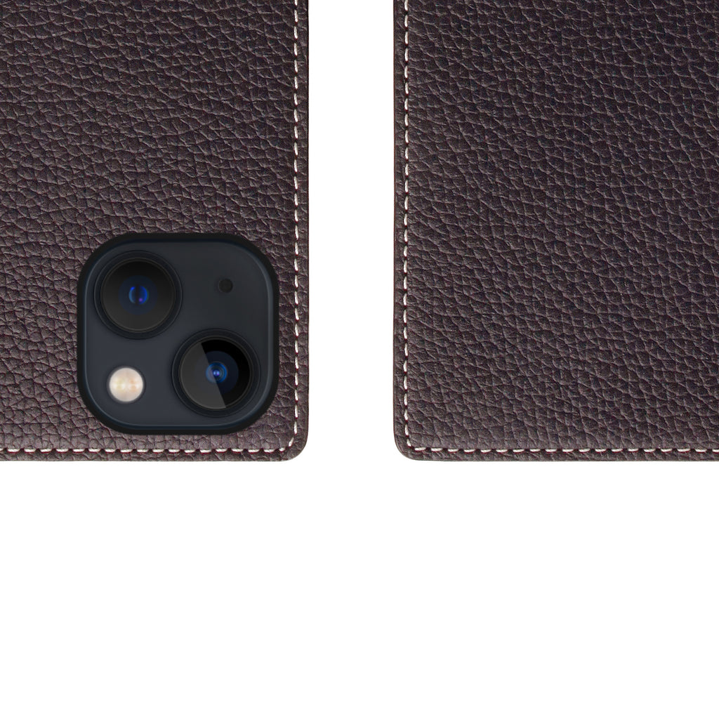 D8 Full Grain Leather Diary Case for iPhone 13 mini (Brown Cream)