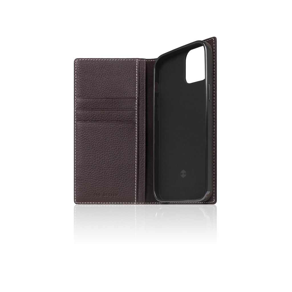 D8 Full Grain Leather Diary Case for iPhone 13 mini (Brown Cream)