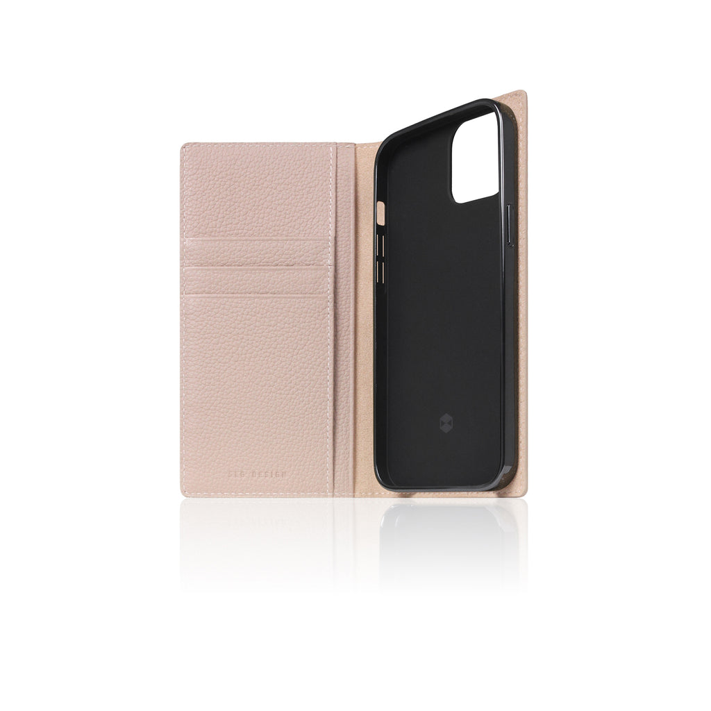 D8 Full Grain Leather Diary Case for iPhone 13 mini (Light Cream)