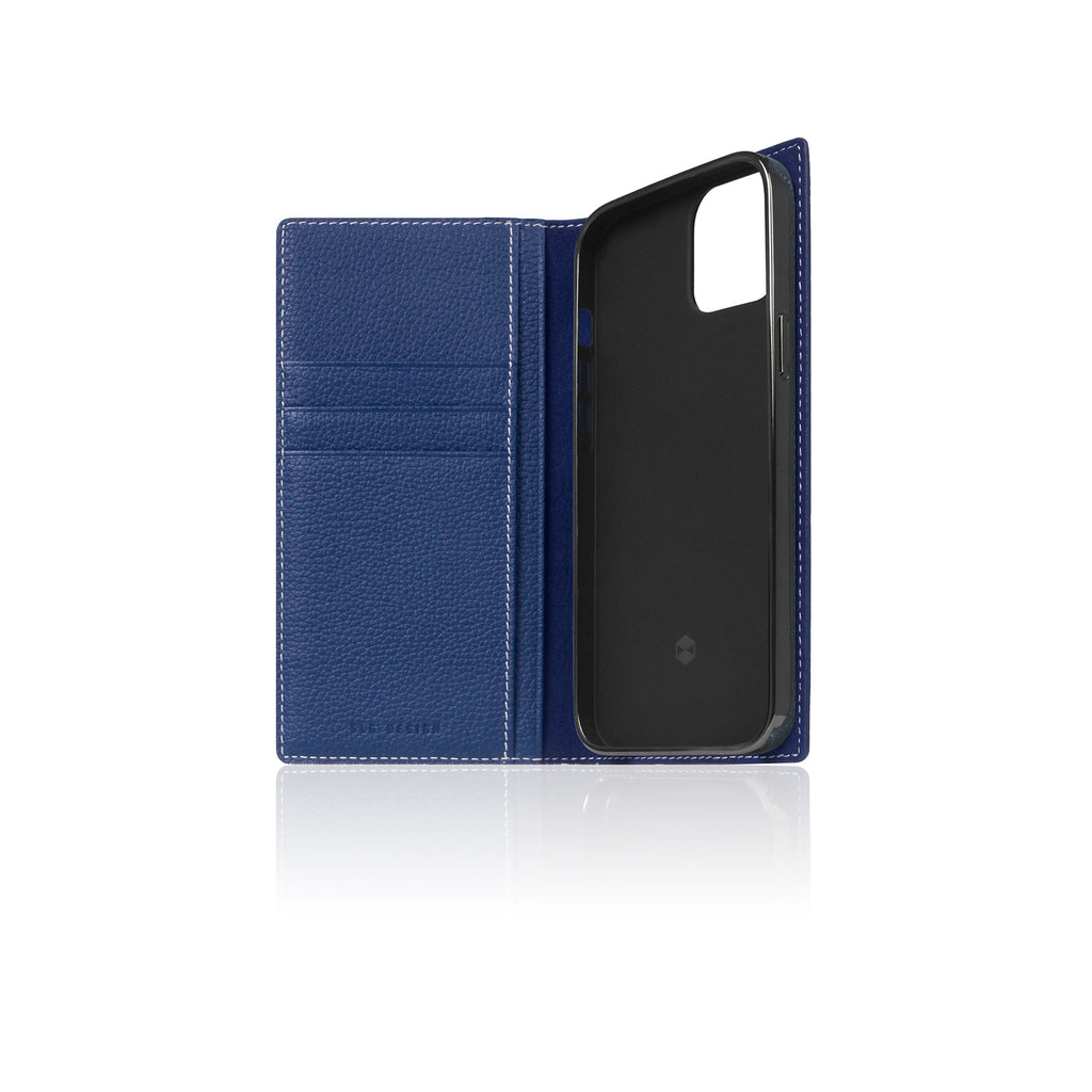 D8 Full Grain Leather Diary Case for iPhone 13 mini (Navy Blue)