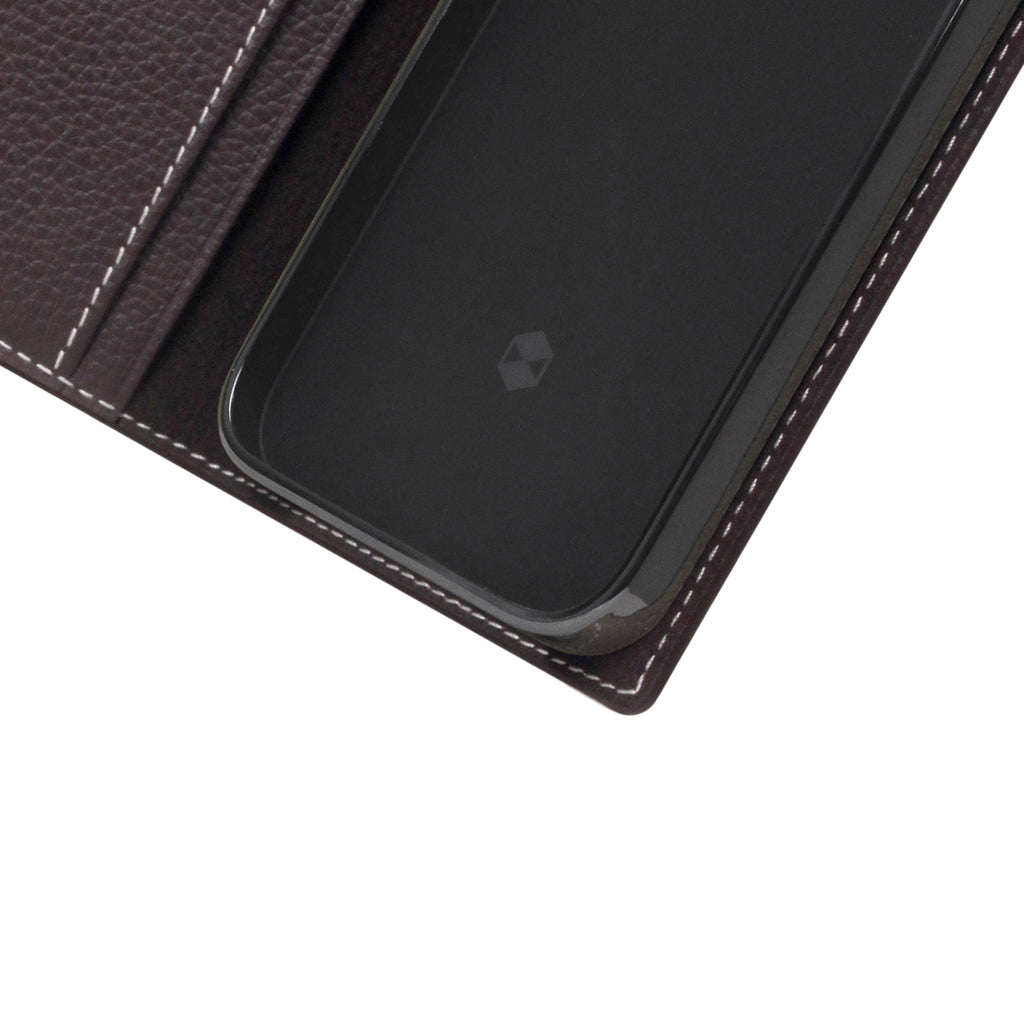 D8 Full Grain Leather Diary Case for iPhone 13 mini (Brown Cream)