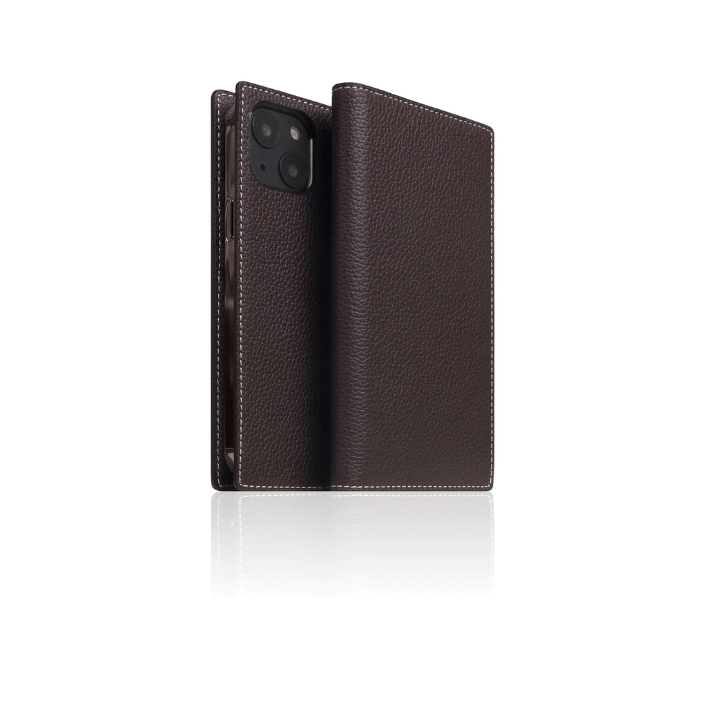 D8 Full Grain Leather Diary Case for iPhone 13 mini (Brown Cream)