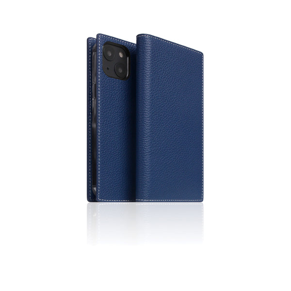 D8 Full Grain Leather Diary Case for iPhone 13 mini (Navy Blue)