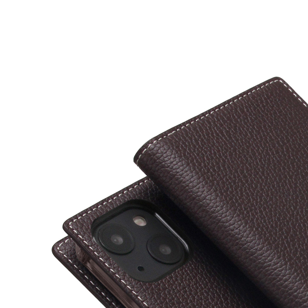 D8 Full Grain Leather Diary Case for iPhone 13 mini (Brown Cream)