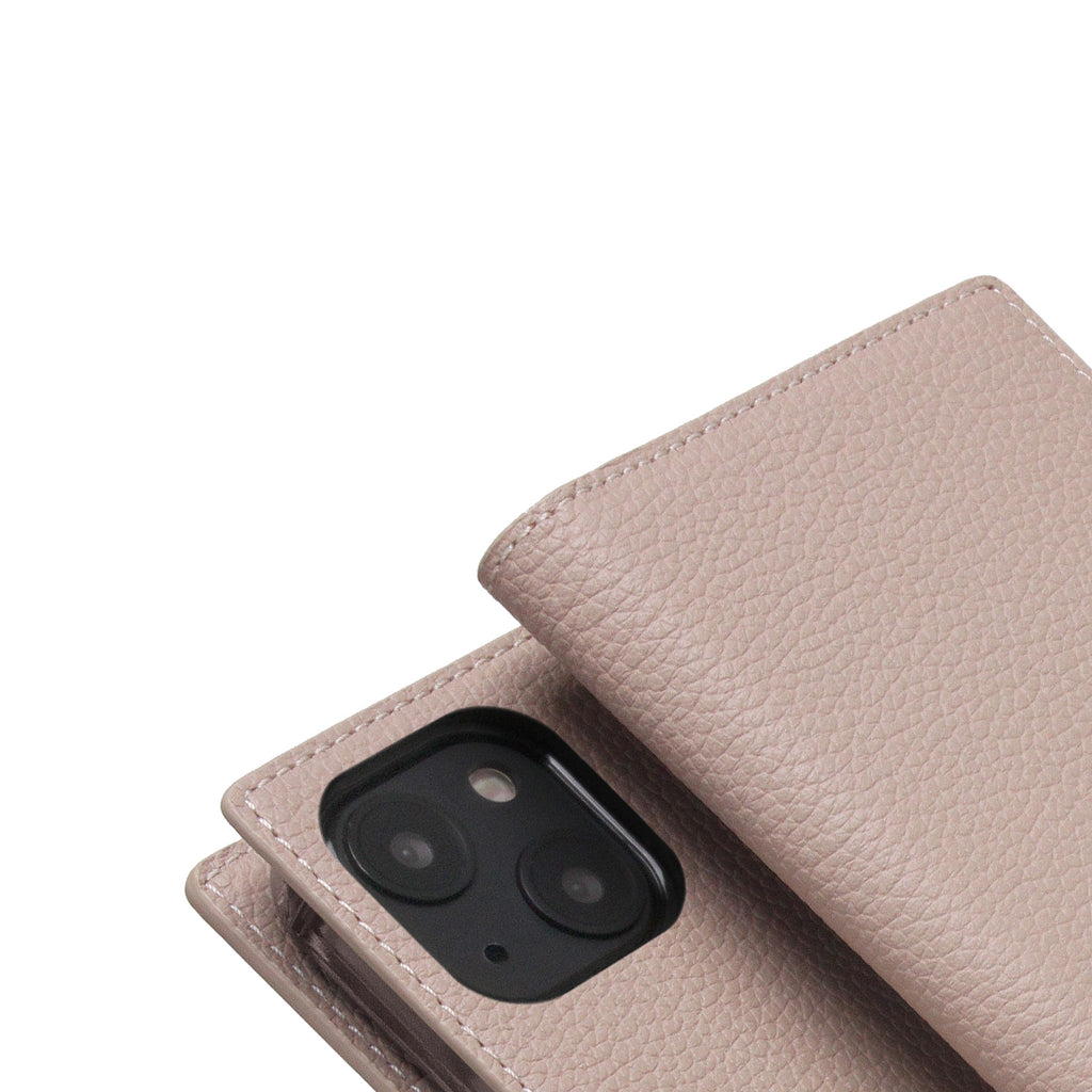 D8 Full Grain Leather Diary Case for iPhone 13 mini (Light Cream)