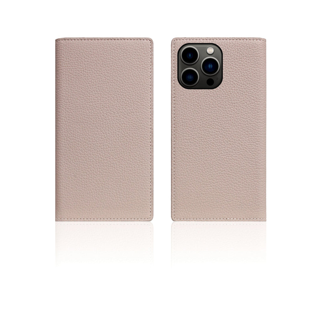 D8 Full Grain Leather Diary Case for iPhone 14 Pro (Light Cream)