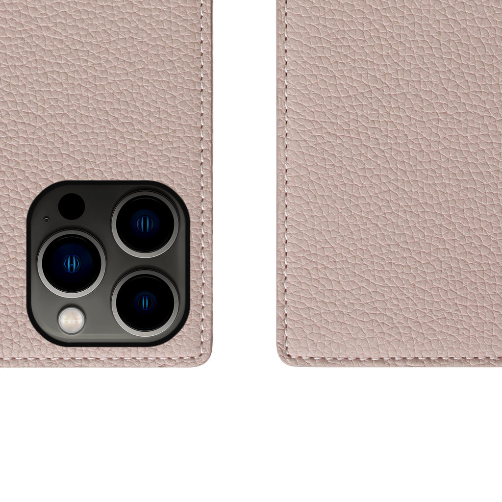 D8 Full Grain Leather Diary Case for iPhone 13 Pro (Light Cream)