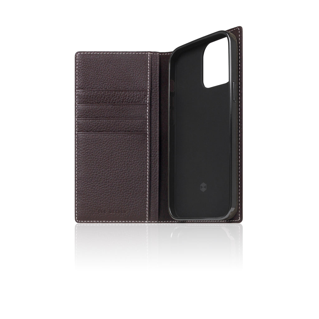 D8 Full Grain Leather Diary Case for iPhone 13 Pro (Brown Cream)
