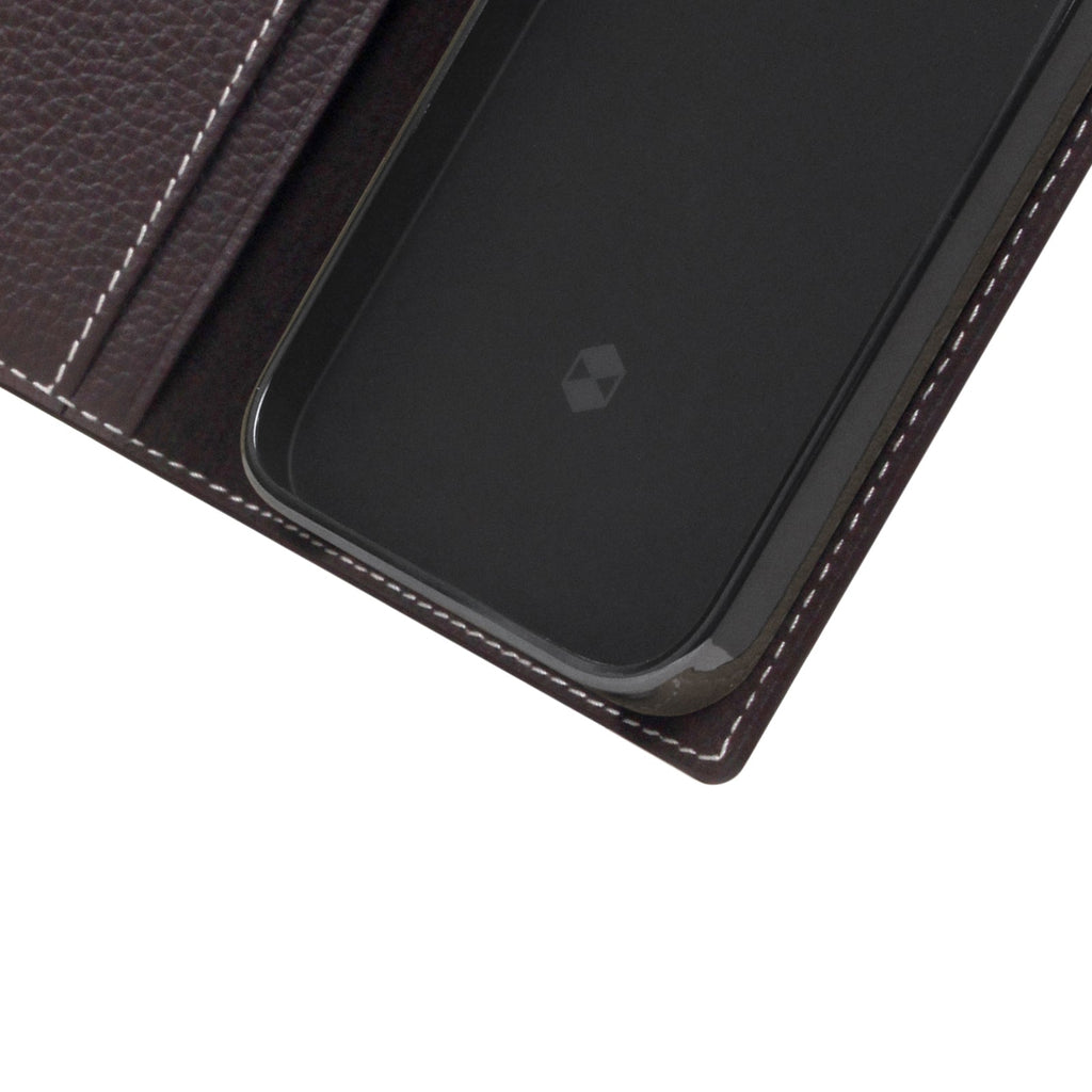 D8 Full Grain Leather Diary Case for iPhone 14 Pro (Brown Cream)