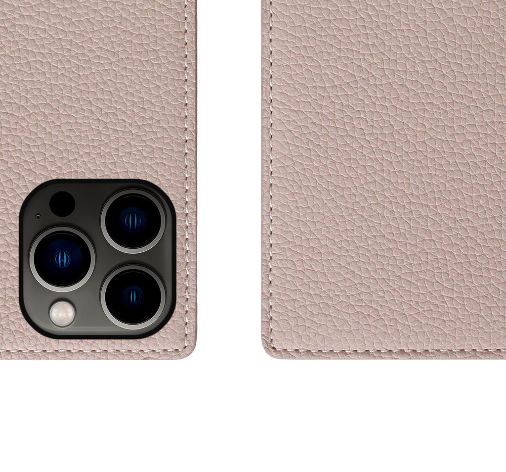 D8 Full Grain Leather Diary Case for iPhone 13 Pro Max (Light Cream)