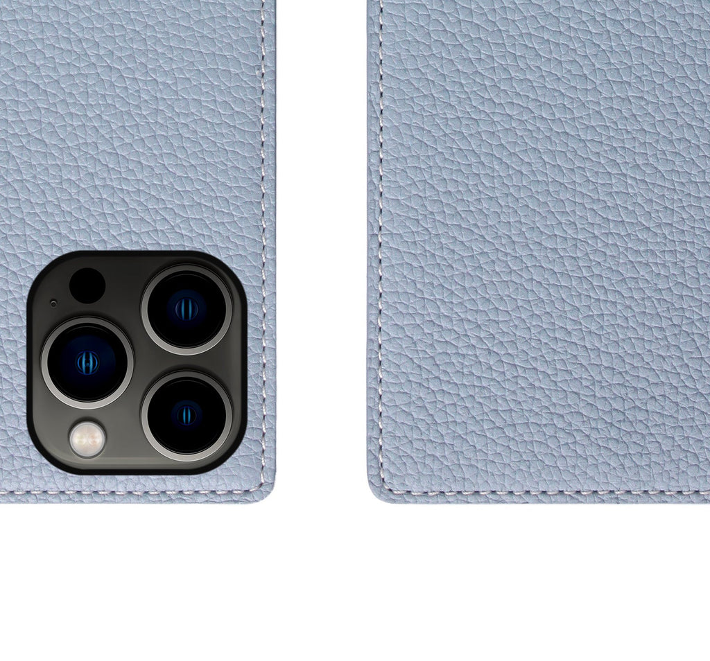 D8 Full Grain Leather Diary Case for iPhone 14 Pro Max (Powder Blue)