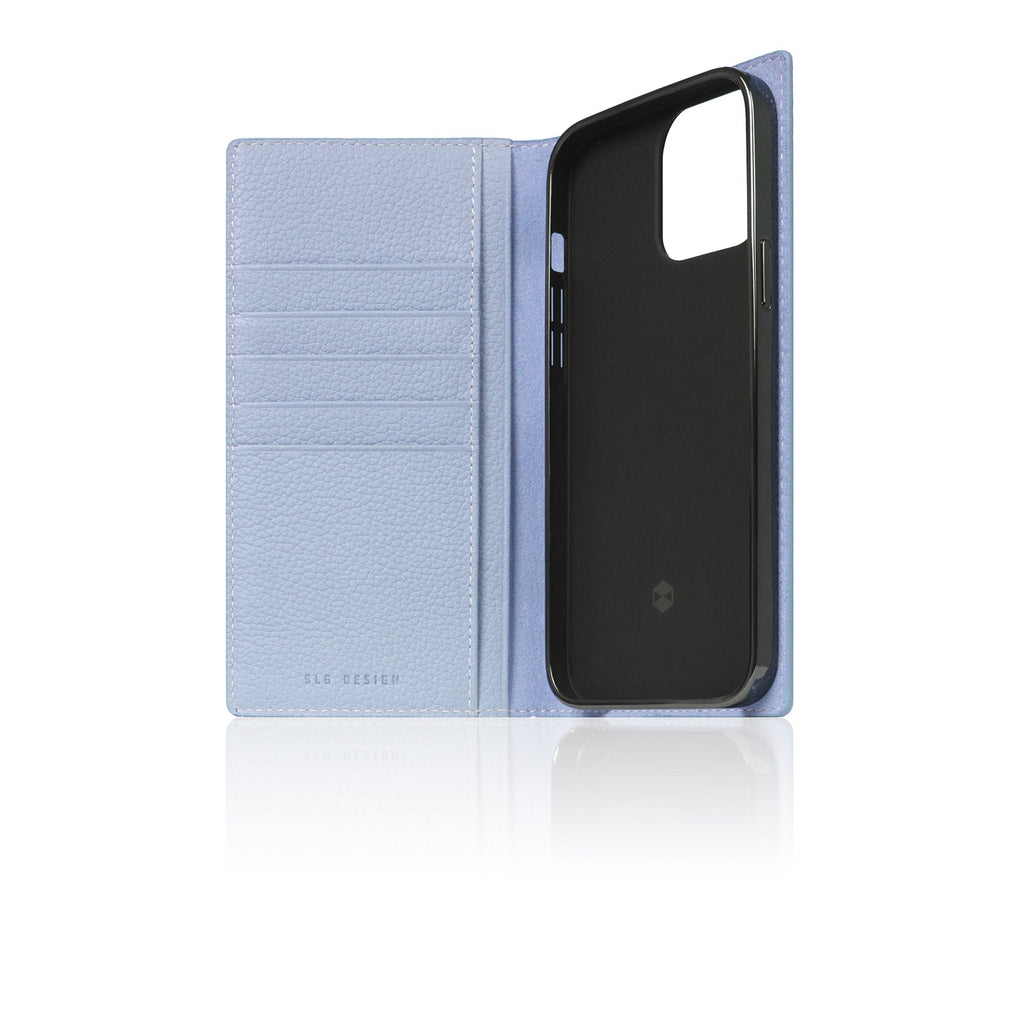 D8 Full Grain Leather Diary Case for iPhone 14 Pro Max (Powder Blue)