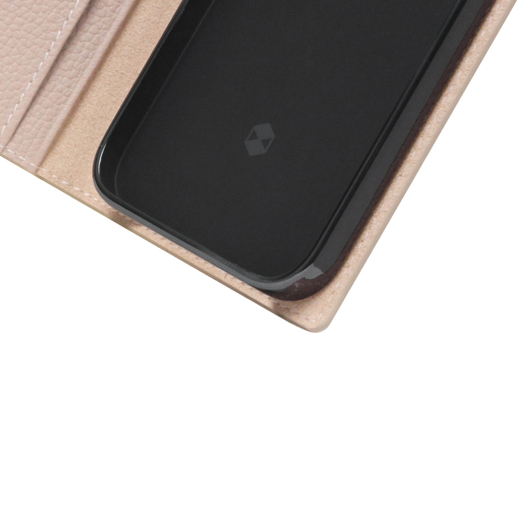 D8 Full Grain Leather Diary Case for iPhone 13 Pro Max (Light Cream)