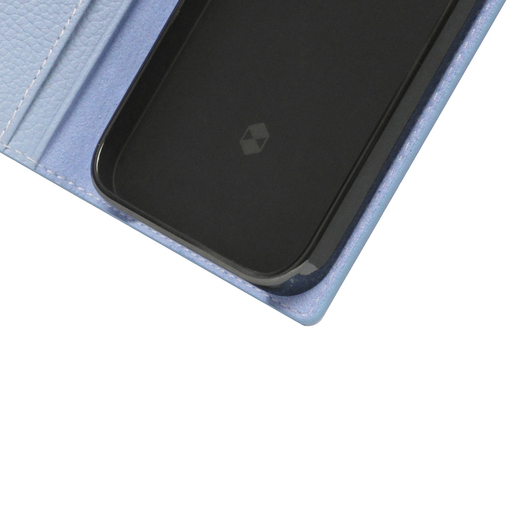 D8 Full Grain Leather Diary Case for iPhone 13 Pro Max (Powder Blue)