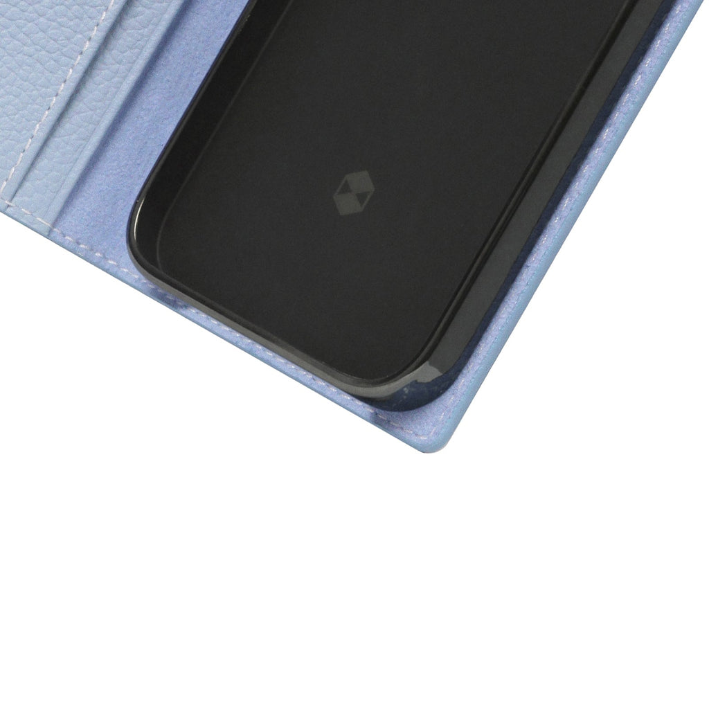 D8 Full Grain Leather Diary Case for iPhone 14 Pro Max (Powder Blue)