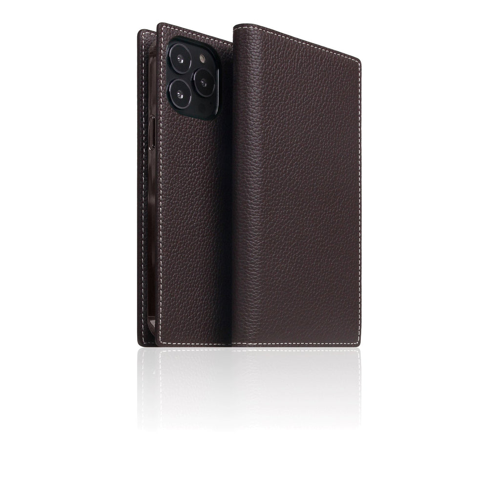 D8 Full Grain Leather Diary Case for iPhone 14 Pro Max (Brown