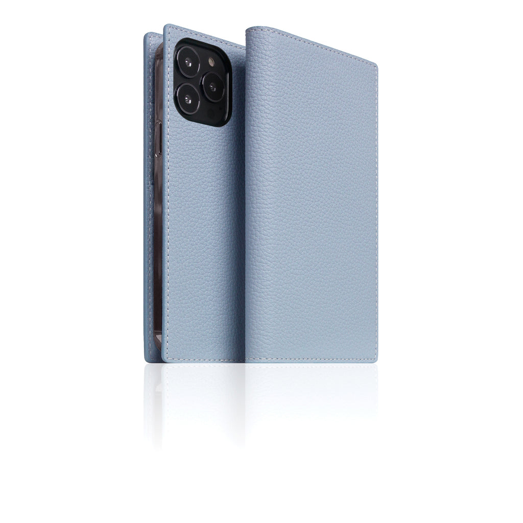 D8 Full Grain Leather Diary Case for iPhone 13 Pro Max (Powder Blue)