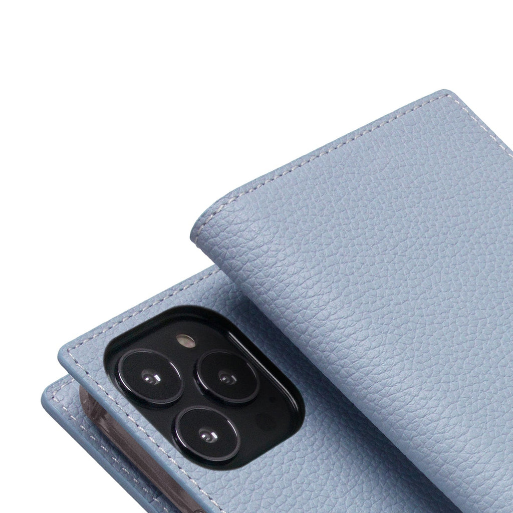 D8 Full Grain Leather Diary Case for iPhone 14 Pro Max (Powder Blue)