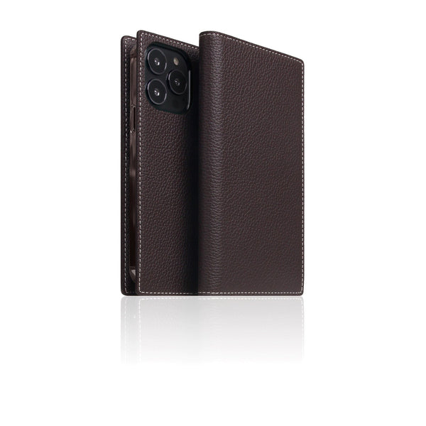 D8 Full Grain Leather Diary Case for iPhone 14 Pro (Brown Cream)