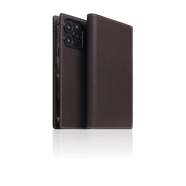 D8 Full Grain Leather Diary Case for iPhone 13 Pro (Brown Cream)
