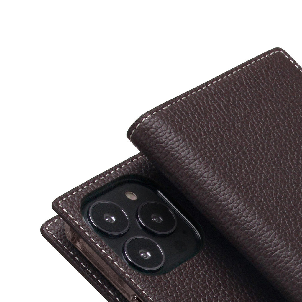 D8 Full Grain Leather Diary Case for iPhone 14 Pro (Brown Cream)