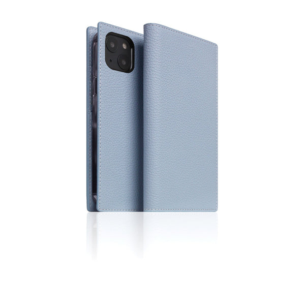 D8 Full Grain Leather Diary Case for iPhone 14 (Powder Blue)