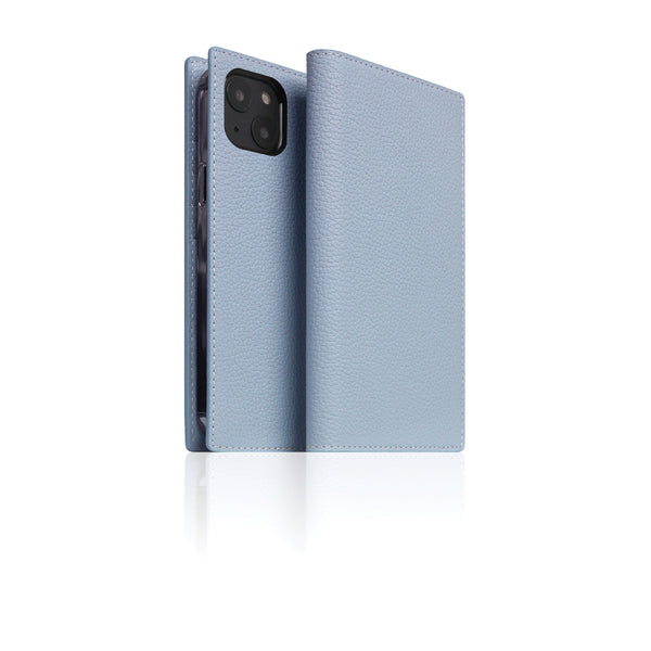 D8 Full Grain Leather Diary Case for iPhone 13 (Powder Blue)