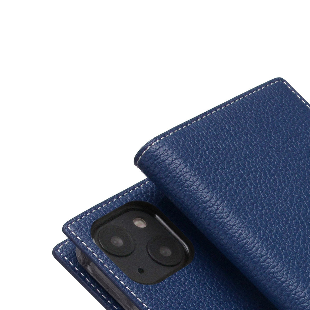 D8 Full Grain Leather Diary Case for iPhone 14 (Navy Blue)