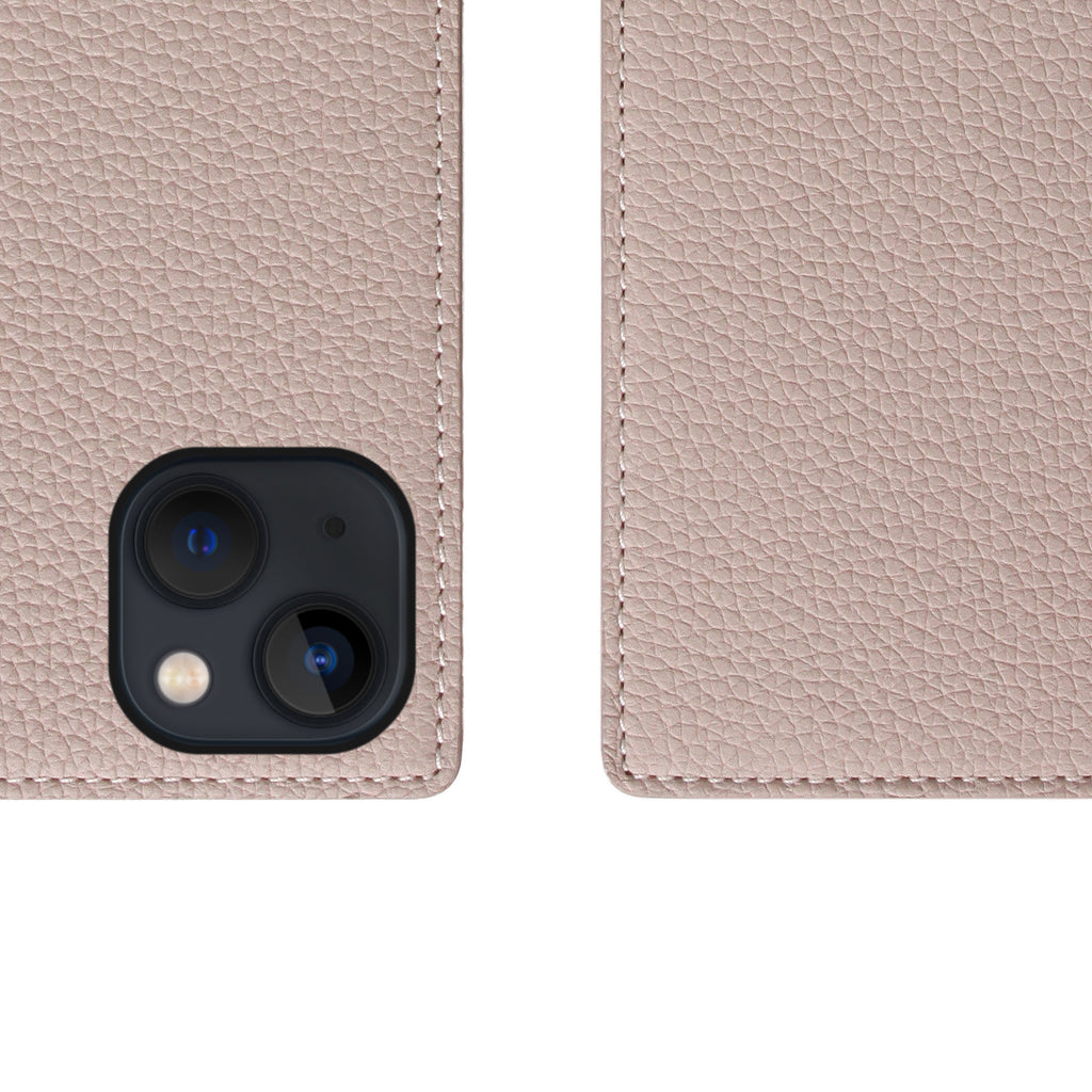 D8 Full Grain Leather Diary Case for iPhone 14 Plus (Light Cream)