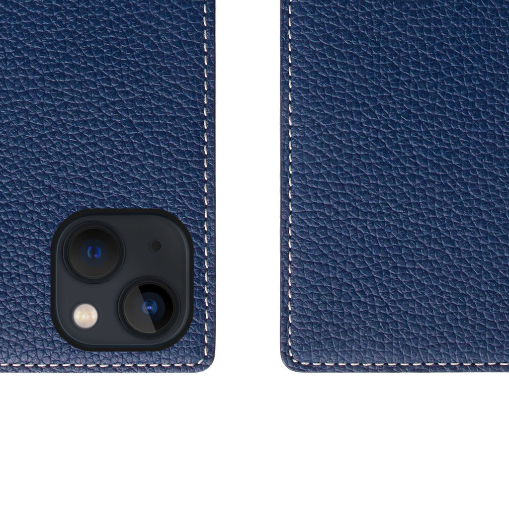 D8 Full Grain Leather Diary Case for iPhone 14 Plus (Navy Blue)