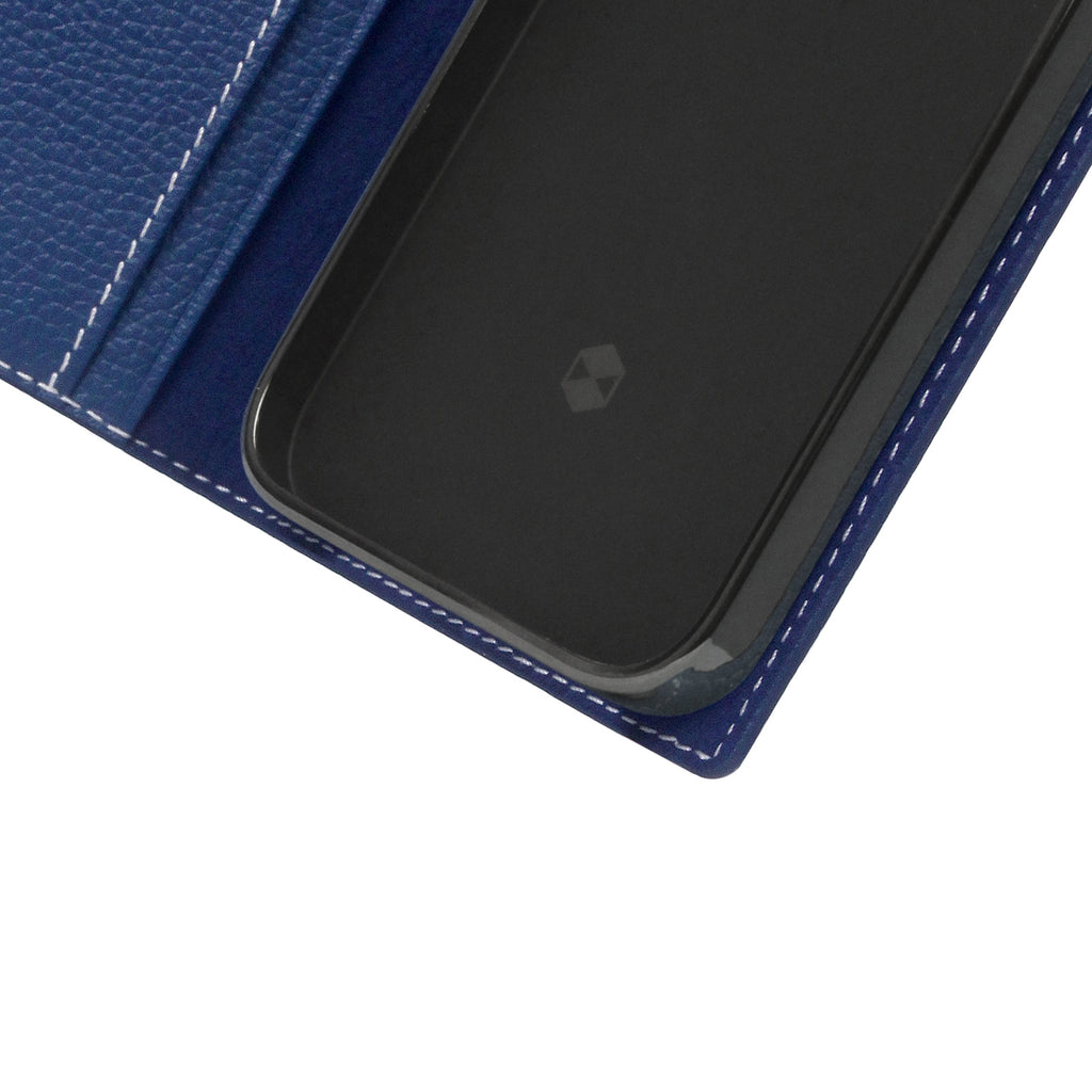 D8 Full Grain Leather Diary Case for iPhone 14 Plus (Navy Blue)