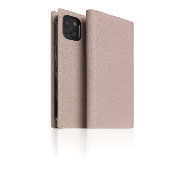 D8 Full Grain Leather Diary Case for iPhone 14 Plus (Light Cream)