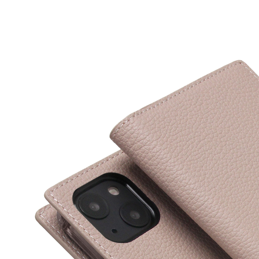 D8 Full Grain Leather Diary Case for iPhone 14 Plus (Light Cream)