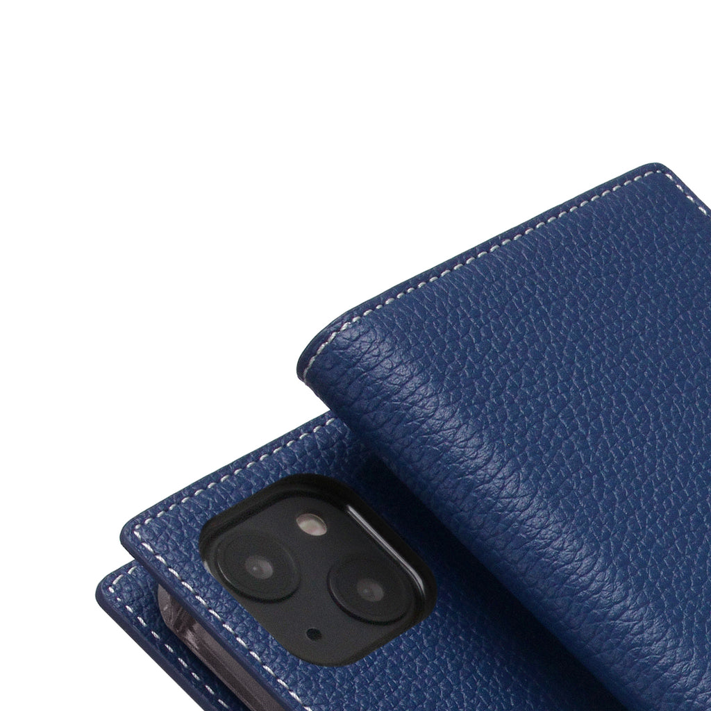 D8 Full Grain Leather Diary Case for iPhone 14 Plus (Navy Blue)