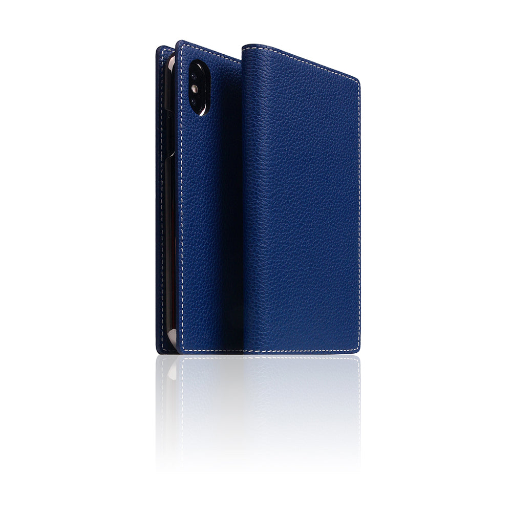 D8 Full Grain Leather Case for iPhone X / XS Navy Blue