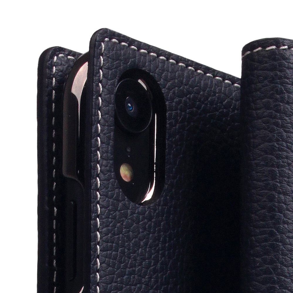 D8 Full Grain Leather Case for iPhone XR Black Blue